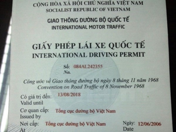 Pháp luật về Giấy phép lái xe quốc tế tại Việt Nam